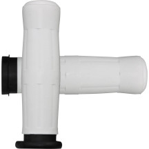 Old School Rubber Grips — 1" handlebar, 5" length, White