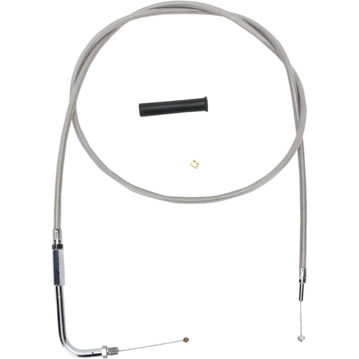 Cable trenzado de acelerador inoxidable — 122 cm (48"), 95 mm (3-3/4"), 90°