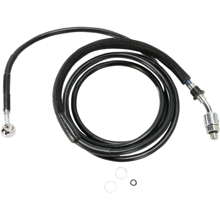 Línea de embrague hidráulica de acero inoxidable — 80-1/8" (203.5 cm), 10" (254 mm), negro con recubrimiento de vinilo