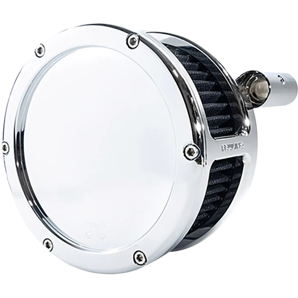 Kit de filtro de aire BA — redondo, negro/cromado, aluminio mecanizado