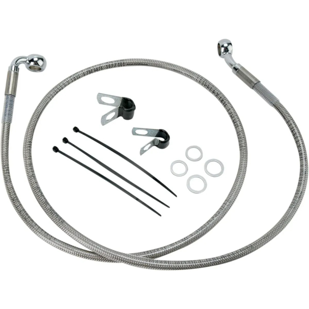 Extended Length Stainless Steel Brake Line Kit — 104 cm (40-7/8"), Oversize +5.1 cm (2")