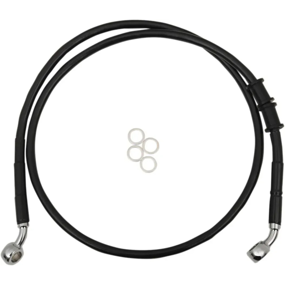 Extended Length Brake Line — 118 cm (46-1/2"), Oversize +25.4 cm (10"), without ABS, Black