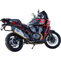 Slip-On Muffler — Brushed stainless steel, black end cap