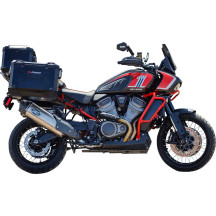 Slip-On Muffler — Brushed stainless steel, black end cap