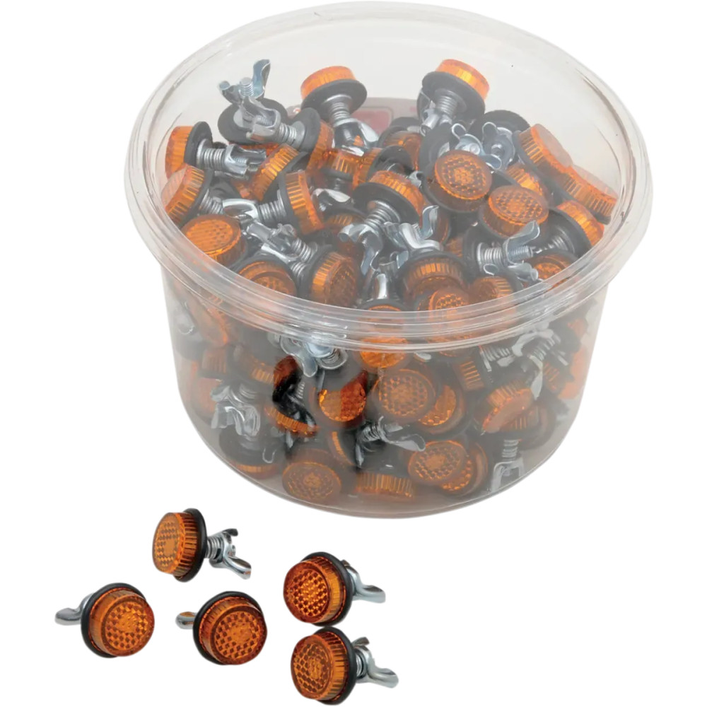 License Plate Reflectors — 150-pack, Amber