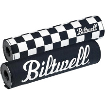 Almohadilla de Manillar Reversible para Moto — 21 cm (8-1/4"), 22 mm (7/8"), negro/blanco