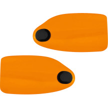 Flare® Handguards — Fits 25.4 mm (1"), 31.8 mm (1-1/4") handlebars, Orange gloss