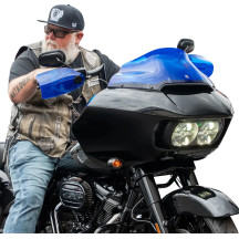 Flare® Handguards — Fits 25.4 mm and 31.8 mm handlebars, Blue gloss