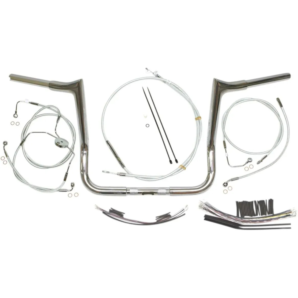 1-1/4" Viking Handlebar Installation Kit — 32 mm (1-1/4") handlebar, 25.4 mm (1") clamp, 30.5 cm (12") center, Chrome