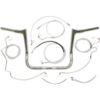 1-1/4" Viking Handlebar Installation Kit — 32 mm (1-1/4"), 25.4 mm (1" clamp), 12" center, Chrome