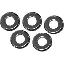 Chrome Axle Washer — 13 mm ID, 28.5 mm OD, 0.12 in width