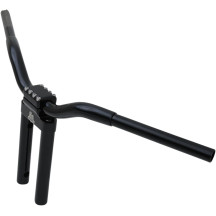 Kage Fighter-T Manillar — elevación 12", 3" entre centros, diámetro 1-1/4", Negro