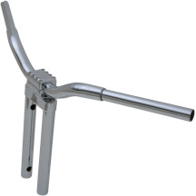 Kage Fighter-T Manillar — elevación 14", centro 3", diámetro 1-1/4", cromado