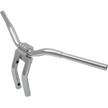 Kage Fighter-T Pullback Handlebar — 11" rise, 3-1/2" riser c-c, 1-1/4" diameter, 30-1/2" width, Chrome