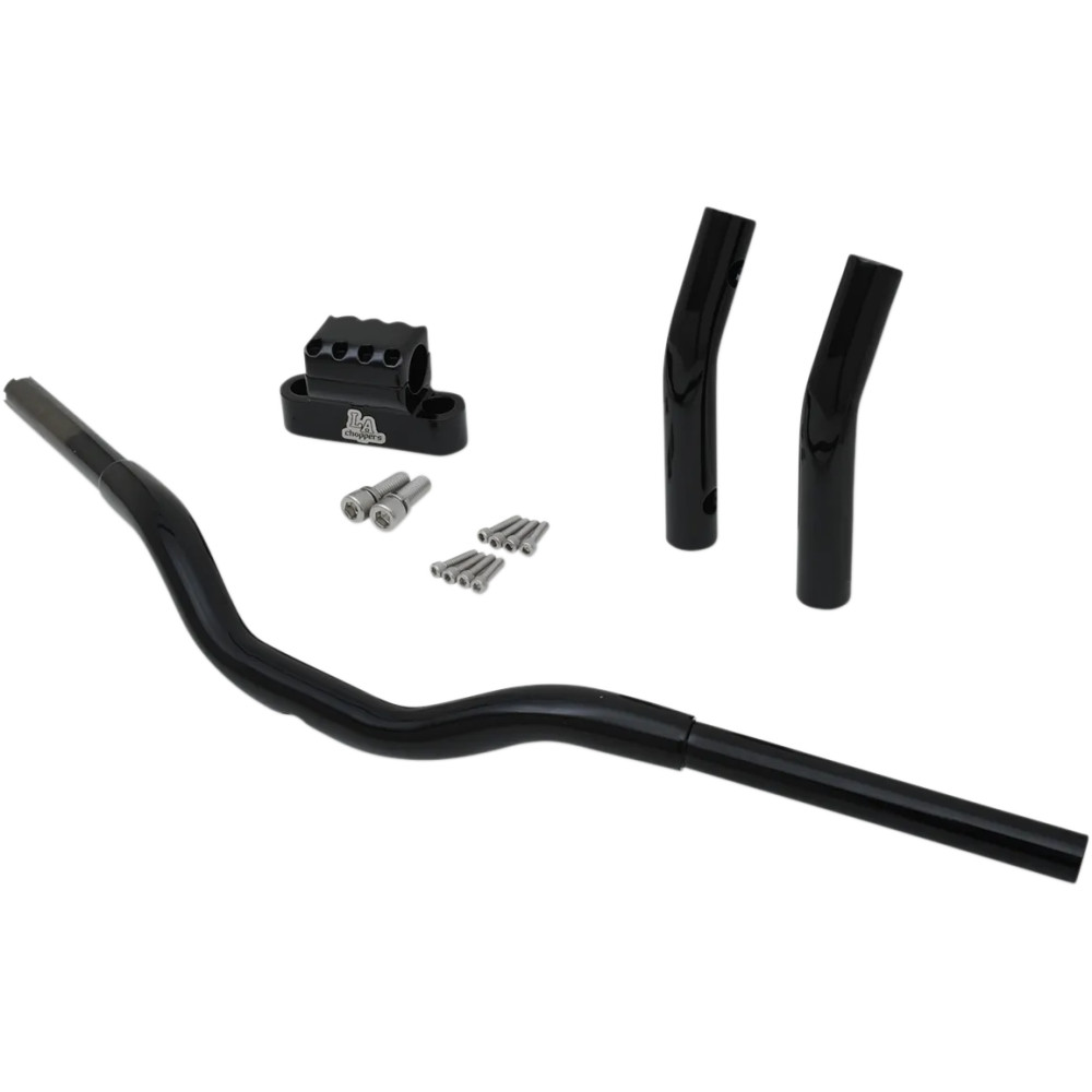 Kage Fighter-T Pullback Handlebar — 3-1/2" riser center, 11" rise, 4-1/2" pullback, 1-1/4" dia, Black