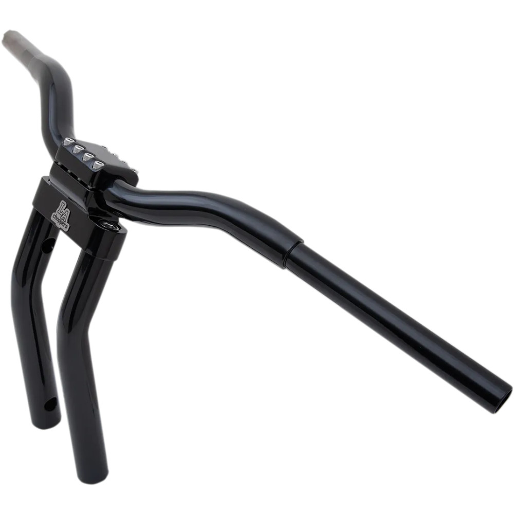Kage Fighter-T Pullback Handlebar — 32 mm (1-1/4") diameter, 33 cm (13") rise, 88.9 mm (3-1/2") riser c-c, Black gloss
