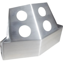 Skid Plate — Brushed silver aluminum, SM-FXSP-R