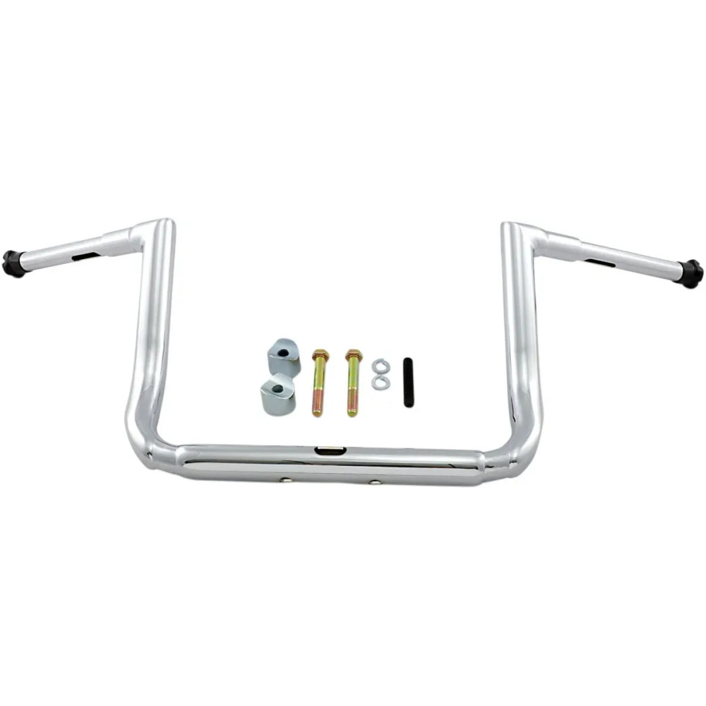 1-1/2" Grande Twin Peaks Touring Handlebar — 1-1/2" clamping, 35-1/2" width, 12" rise, 5-1/4" pullback, Chrome