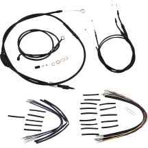 Jail Bar Cable Kit — Fits 10" handlebar height, Jail Bar, Black