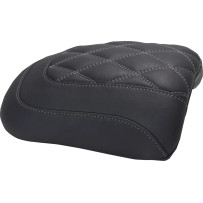 Padded Passenger Seat Cowl — 23 cm (9"), Black/Gray