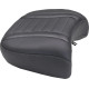 Wide Deluxe Touring Passenger Seat — Mustang, Black, gray stitching
