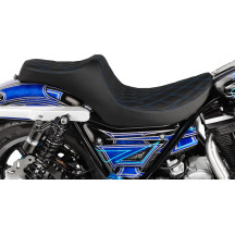 Asiento Predator III — 35 cm largo conductor, 28 cm ancho conductor, compatible con Drag y la mayoría de sissy bars Harley-David