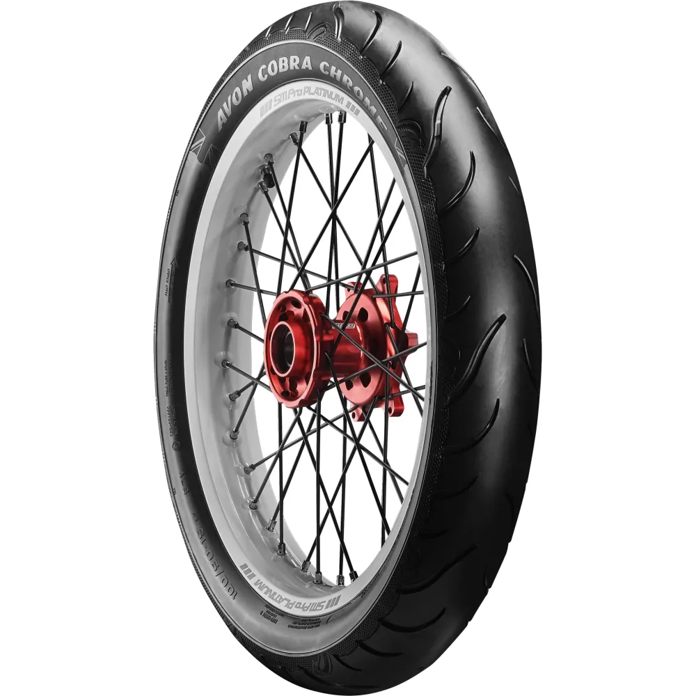 Cobra Chrome AV91 Tire — 130/70B18, Front, Tubeless
