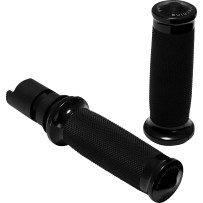 Contour Color Grips — 25.4 mm (1") handlebar, Black anodized