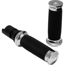 Contour Color Grips — handlebar diameter 25.4 mm (1"), Chrome/Black