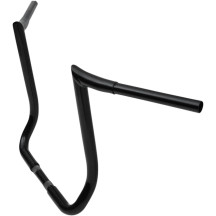 1-1/4" Prime Ape Bagger Handlebar — 1-1/4" diameter, 17" rise, black gloss, fits Touring batwing