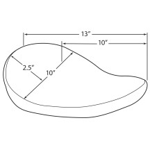 Small Spring Solo Seat — 33 cm (13\"), 44 mm (1-3/4\") , Black
