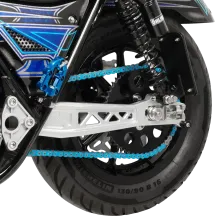 Piñón trasero — cadena 530, 51 dientes, negro brillo