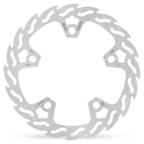 Rotor de freno fijo Flame — 320 mm, patrón de 5 agujeros, 4,5 mm grosor, Plata