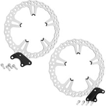 15" Big Brake Jagged Floating Rotor Kit — 381 mm (15"), Chrome