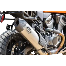 Slip-On Muffler — Brushed stainless steel, black end cap