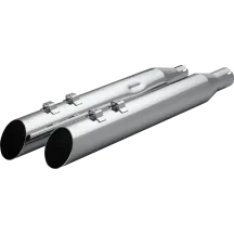 Silenciadores HP-Plus® Slip-On — 4" de diámetro exterior, extremo inclinado, cromado, par