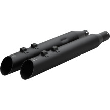 HP-Plus® Slip-On Mufflers — 4" muffler body, Slash-Up end cap, black, pair