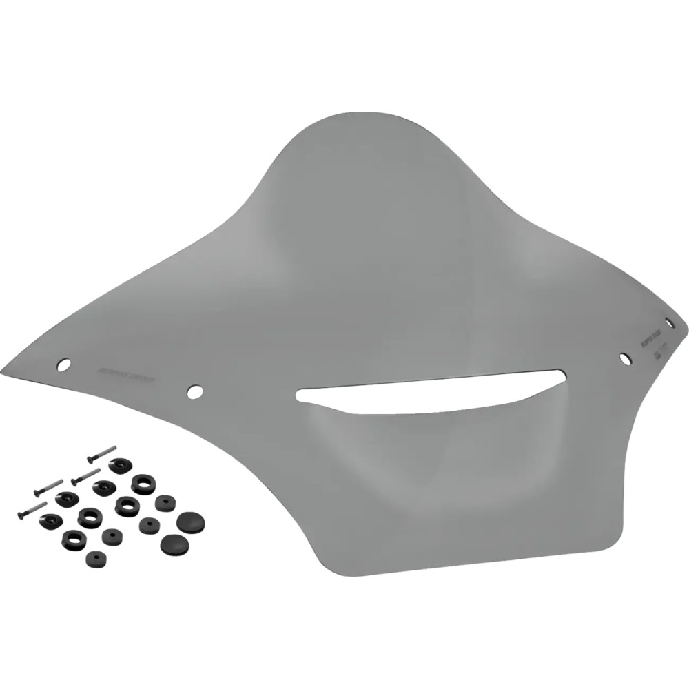 BRL Race Bubble Vented Windshield — 4" height, 3 mm thickness, Black Smoke