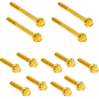 Outer Primary Cover Titanium 12-Point Bolt Kit — Gold finish, For Softail