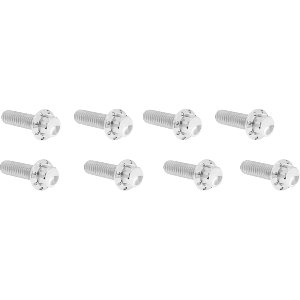 Lifter Block Titanium 12-Point Bolt Kit — Silver, Polished