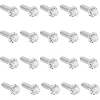 Rocker Box 12-Point Titanium Bolt Kit — Polished, Silver