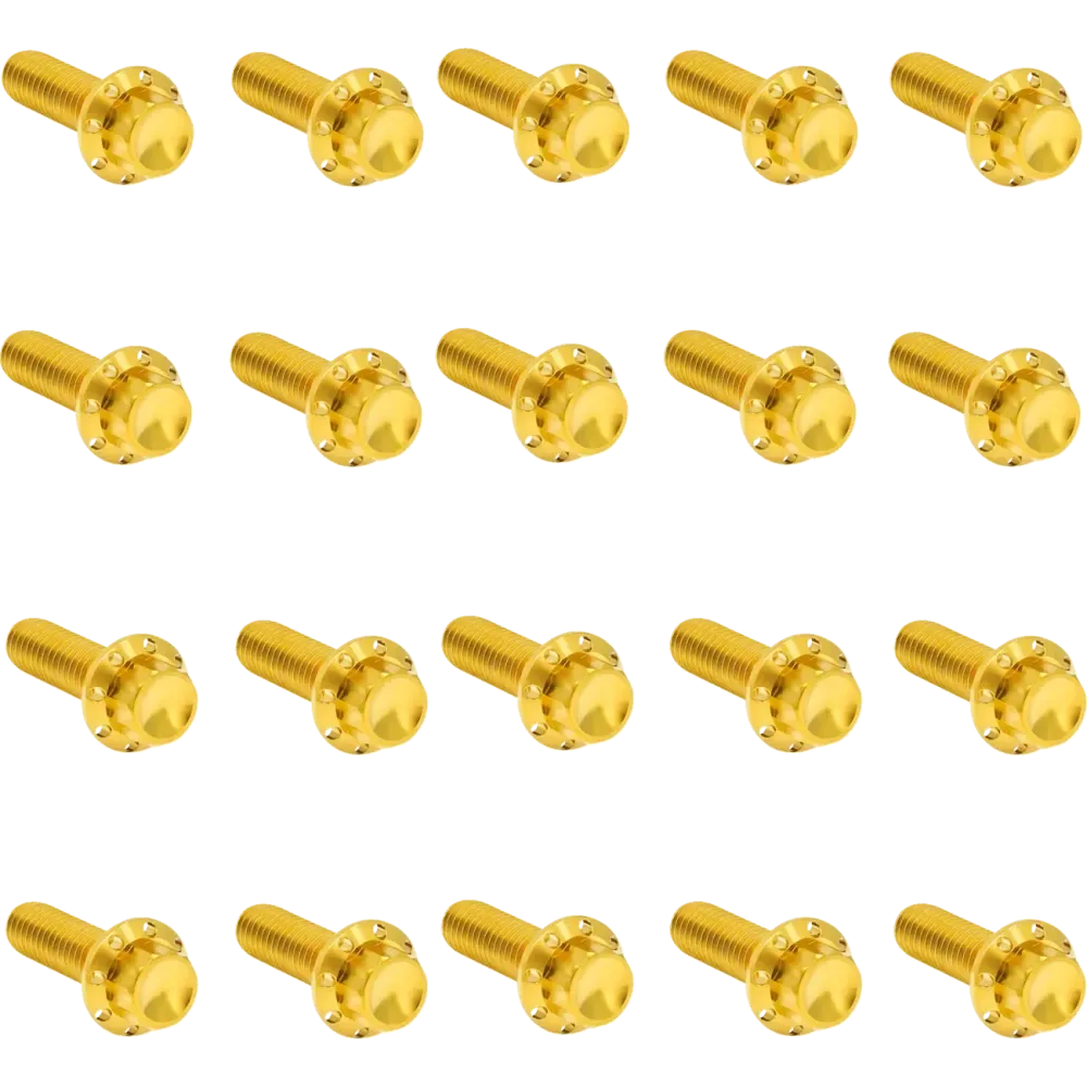 Rocker Box 12-Point Titanium Bolt Kit — Gold