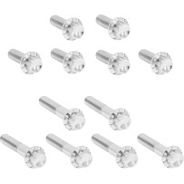 Rocker Box 12-Point Titanium Bolt Kit — Titanium, Silver Polished, Kit