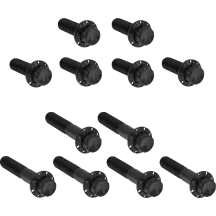 Rocker Box 12-Point Titanium Bolt Kit — Black