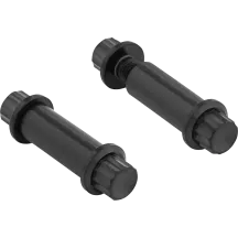 Foot Peg Titanium 12-Point Bolt Kit — Black