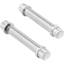 Footpeg Titanium 12-Point Bolt Kit — Titanium, 12-Point, Silver Polished