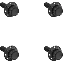 12-Point Windshield Bolt Kit — Titanium, Black