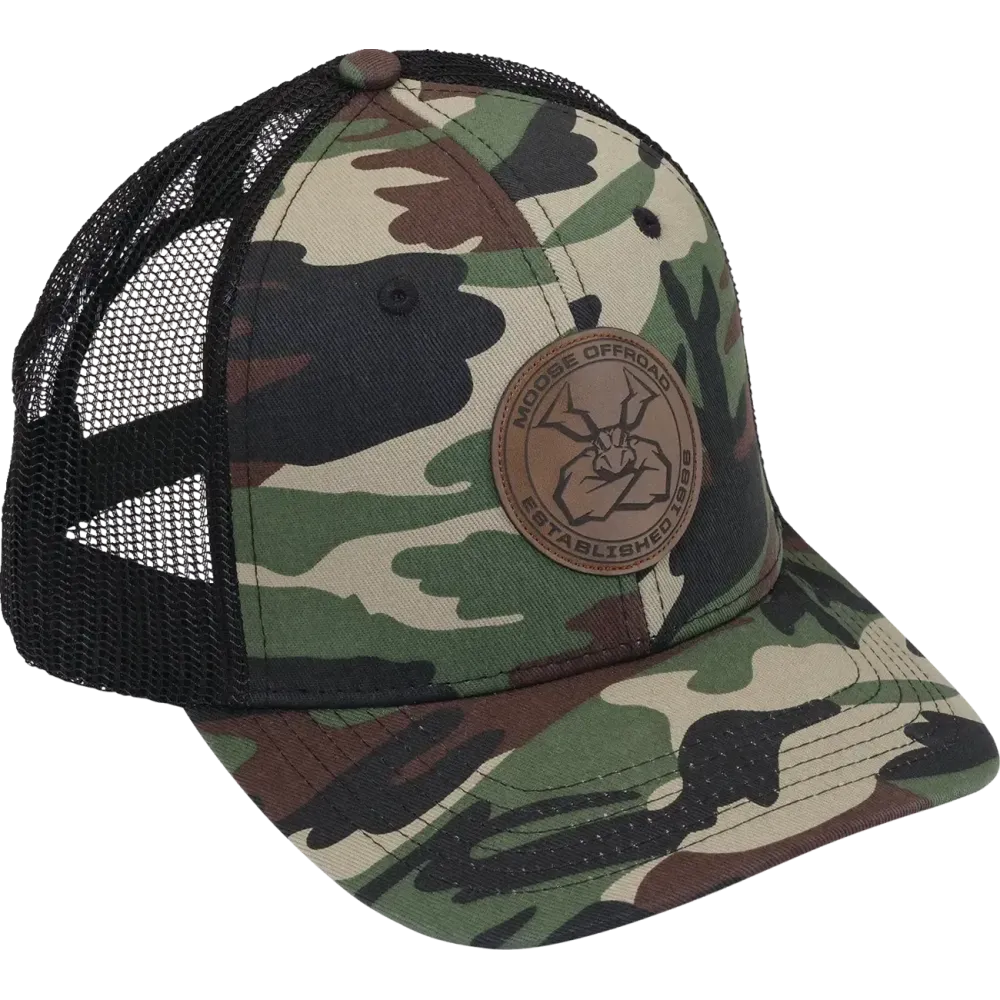 Moose Offroad Woodland Camo Hat — One Size, Snapback
