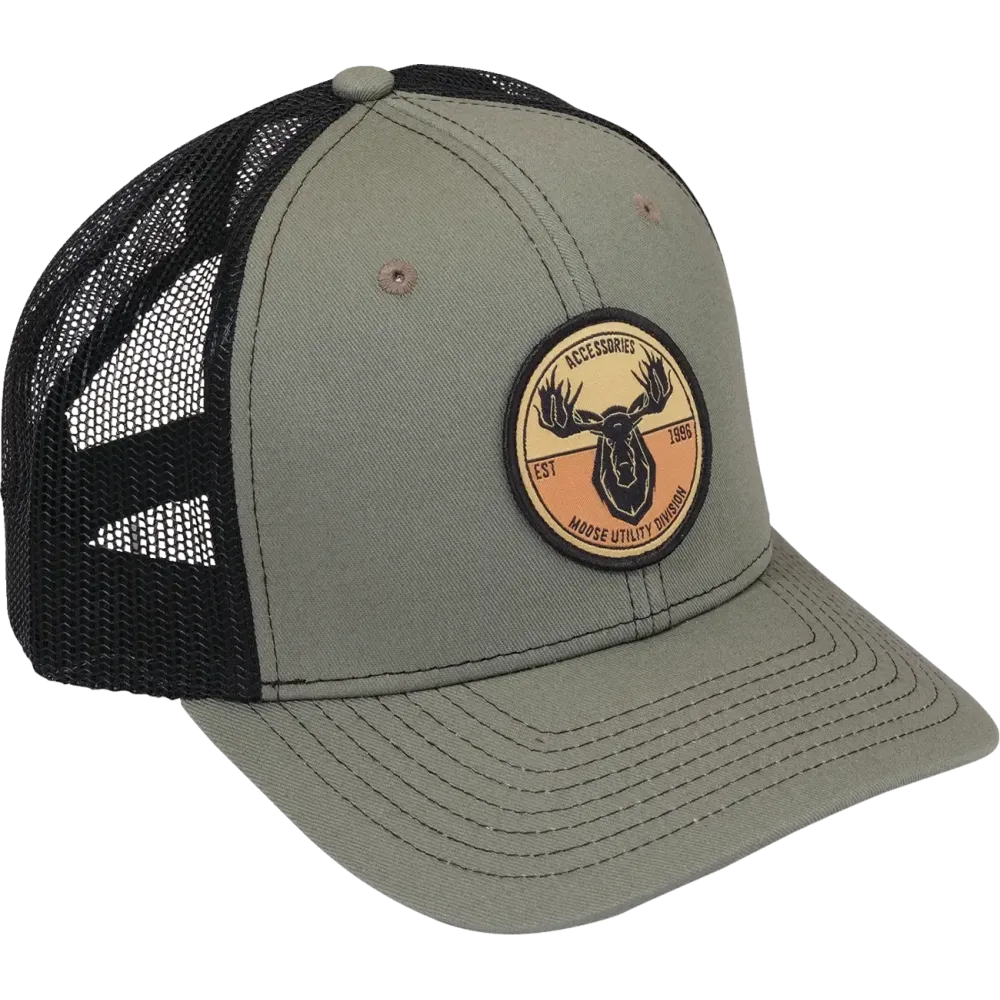 MUD Badge Hat — One Size, Snapback, Black, Olive