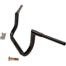1-1/2" Grande Twin Peaks Touring Handlebar — 1-1/2" clamp, 10" rise, 5-1/4" pullback, 36-1/2" width, Black gloss